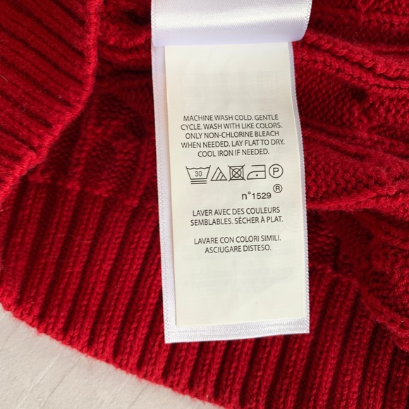 Polo Ralph Lauren Red Cable Knit Sweater Vest Size 3T Christmas Holiday Festive - Picture 6 of 7
